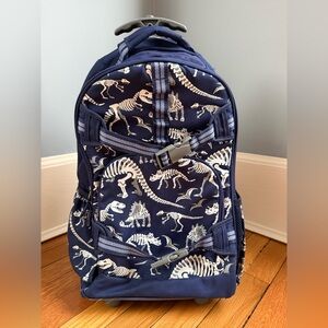 PBK Mackenzie Rolling Backpack Dinosaur Bones Glow-in-the-Dark Navy